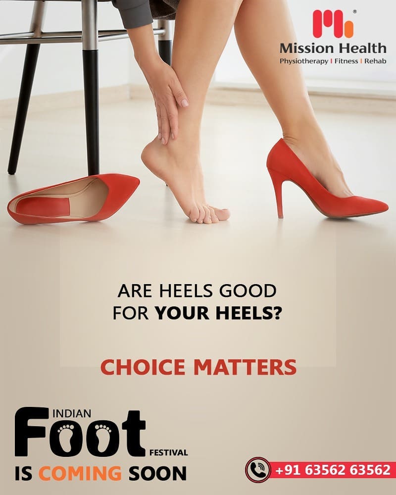 Footwear is surely considered an integral part of one’s Fashion Statement. 
However, have you ever bothered about how your heels affect your feet when you stress them the entire day by wearing high-heeled sandals? 
Many such facts are to be revealed at the First-Ever FOOT Festival in India by Mission Health... The Indian Foot Festival is coming soon... Keep Reading this space for more updates!

Call: +916356263562
Visit: www.missionhealth.co.in

#IndianFootFestival #ComingSoon #FootClinic #footpain #footcare #foothealth #heelpain #anklepain #flatfeet #painrelief #healthyfeet #happyfeet #MissionHealth #MissionHealthIndia #MovementIsLife