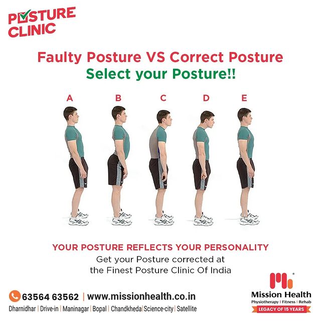 Your posture helps to postulate your confidence level & personality!
While proper posture helps to improve your Neuromusculoskeletal health.

Enough of playing the let go game with your body posture; 
NOW is the time to get it corrected at The Finest Posture Clinic Of India; Mission Health.

For more details contact +916356463562
Visit: www.missionhealth.co.in

#PostureClinic #PostureCorrection #CorrectPosture #YourPostureYourIdentity #SitRightStandRight #FinestPostureClinicOfIndia #FinestPostureClinic #MissionHealth #MH #Ahmedabad #Gujarat